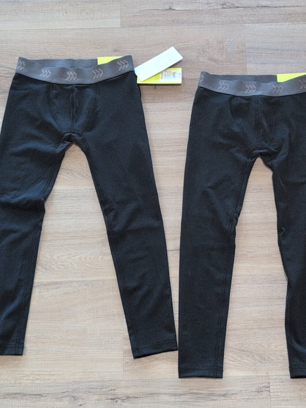 2 Pairs, Boys' Winter Fitted Tights - All in Motion Black XS (4/5) - New W/ Tags
